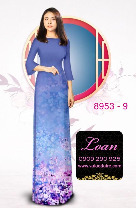 Vải áo dài hoa 3D