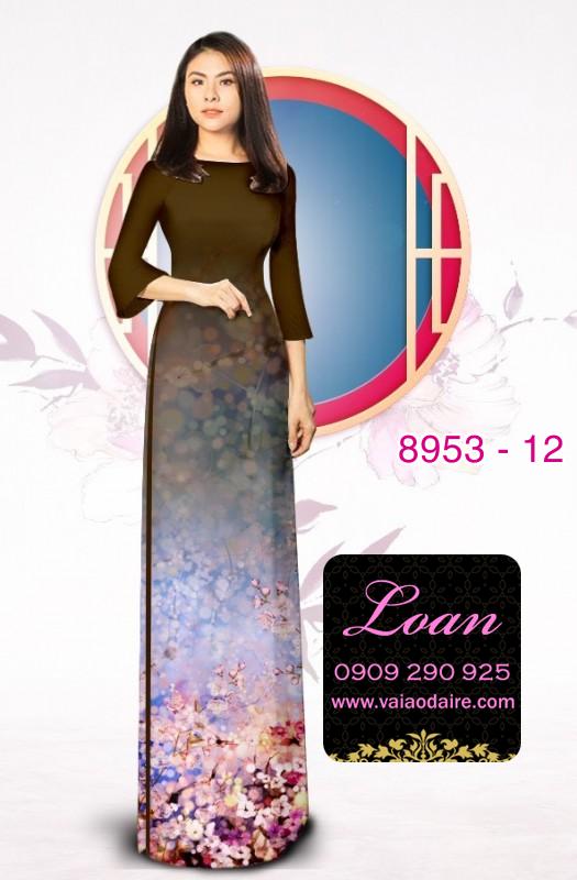 Vải áo dài hoa 3D