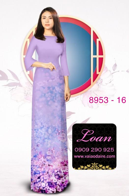 Vải áo dài hoa 3D