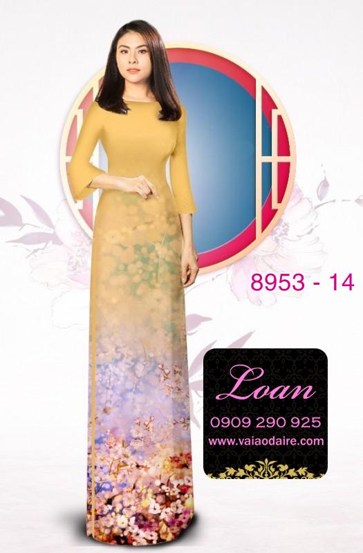 Vải áo dài hoa 3D
