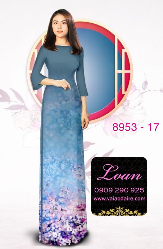 Vải áo dài hoa 3D