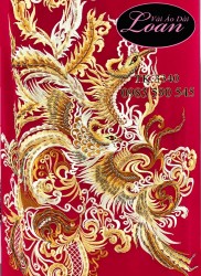 Vải áo dài thêu kết chim Phượng