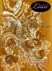 Vải áo dài thêu kết chim Phượng