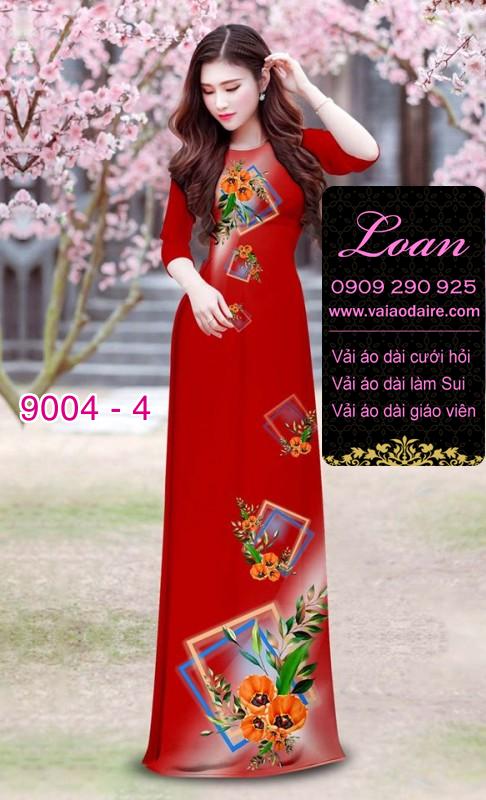 Vải áo dài hoa 3D