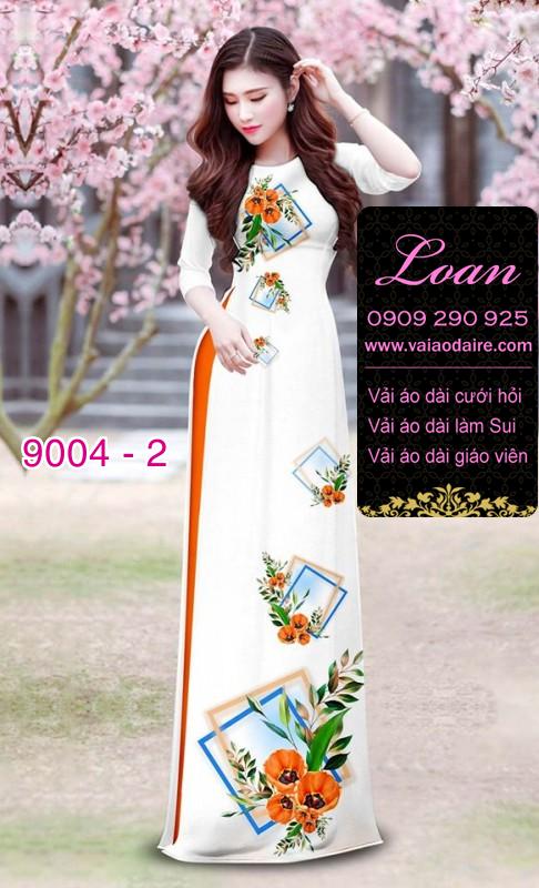 Vải áo dài hoa 3D