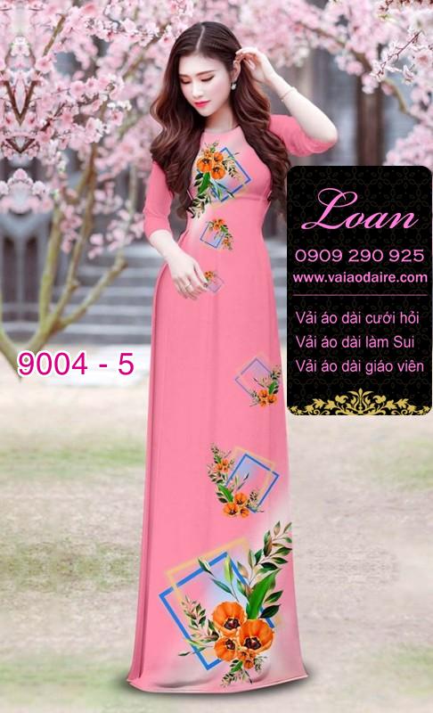 Vải áo dài hoa 3D