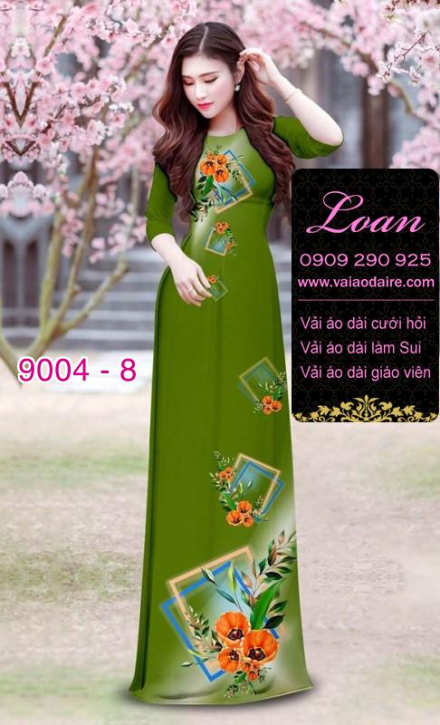 Vải áo dài hoa 3D