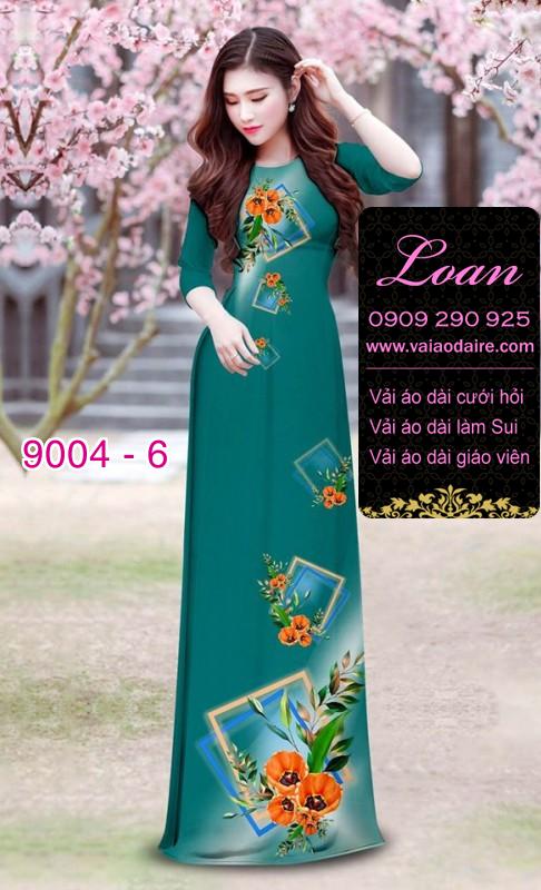 Vải áo dài hoa 3D