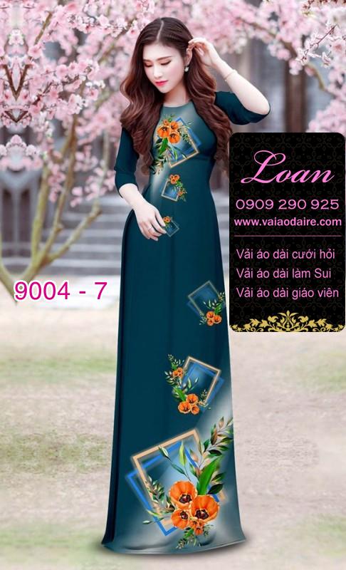 Vải áo dài hoa 3D