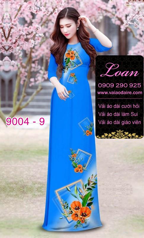 Vải áo dài hoa 3D