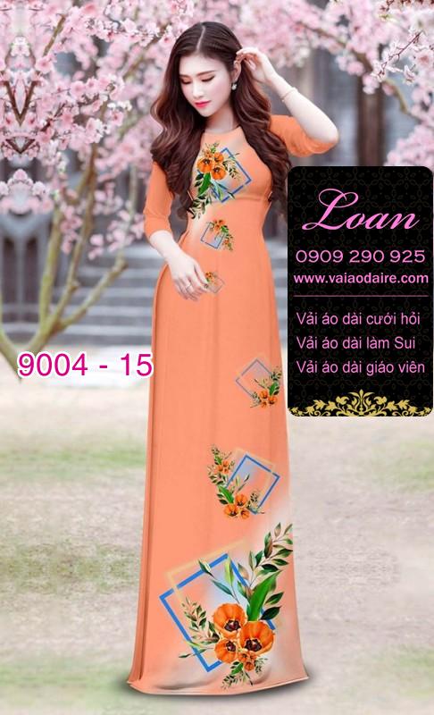 Vải áo dài hoa 3D