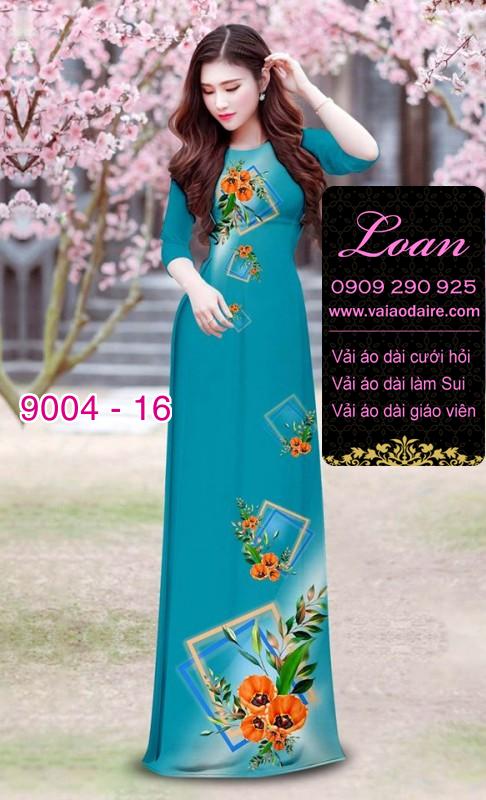 Vải áo dài hoa 3D