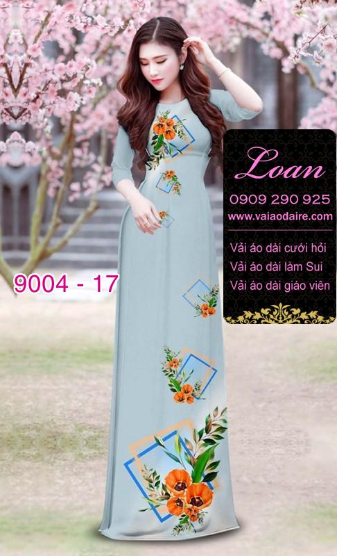 Vải áo dài hoa 3D