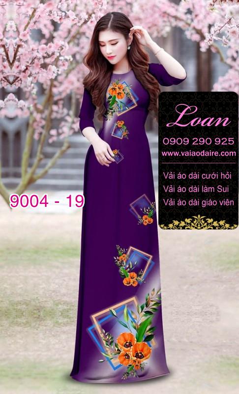 Vải áo dài hoa 3D