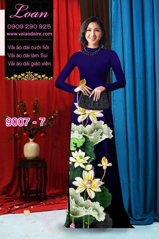 Vải áo dài hoa Sen