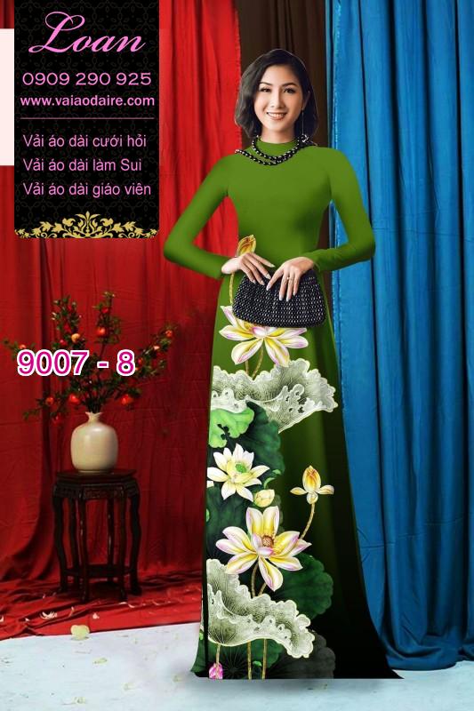 Vải áo dài hoa Sen