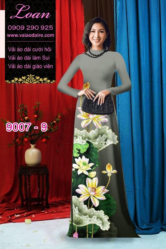 Vải áo dài hoa Sen
