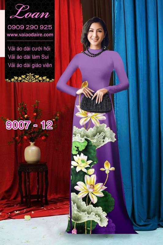 Vải áo dài hoa Sen
