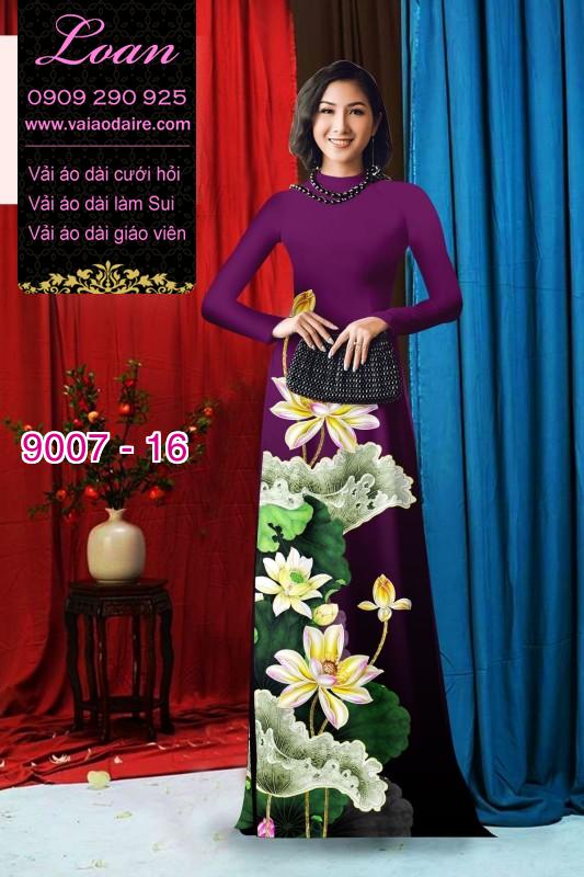 Vải áo dài hoa Sen