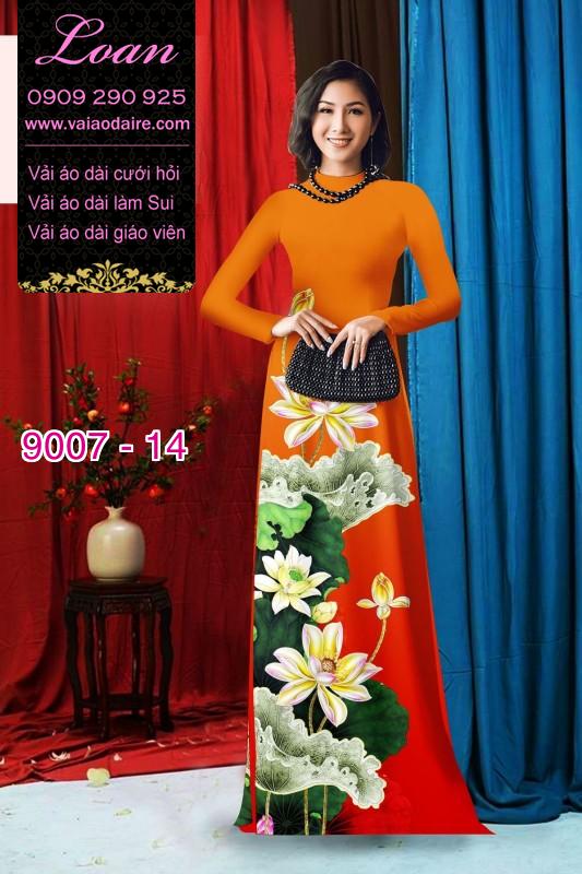 Vải áo dài hoa Sen