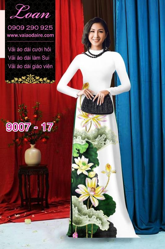 Vải áo dài hoa Sen