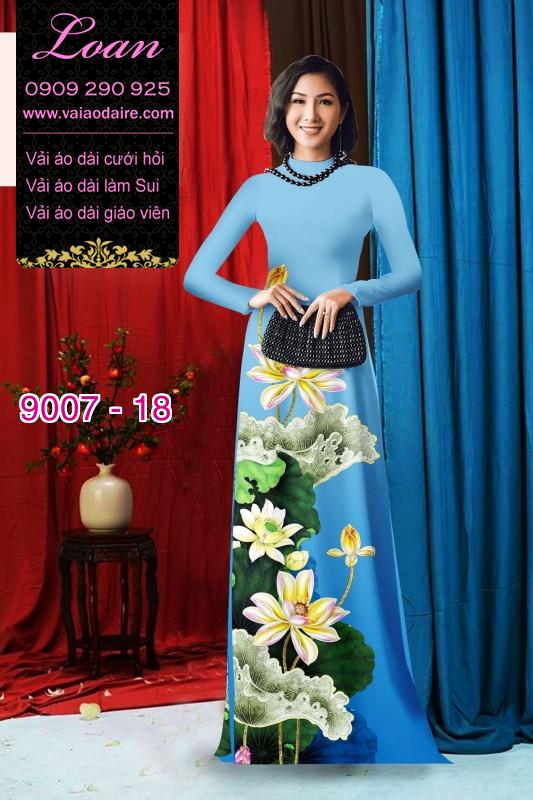 Vải áo dài hoa Sen