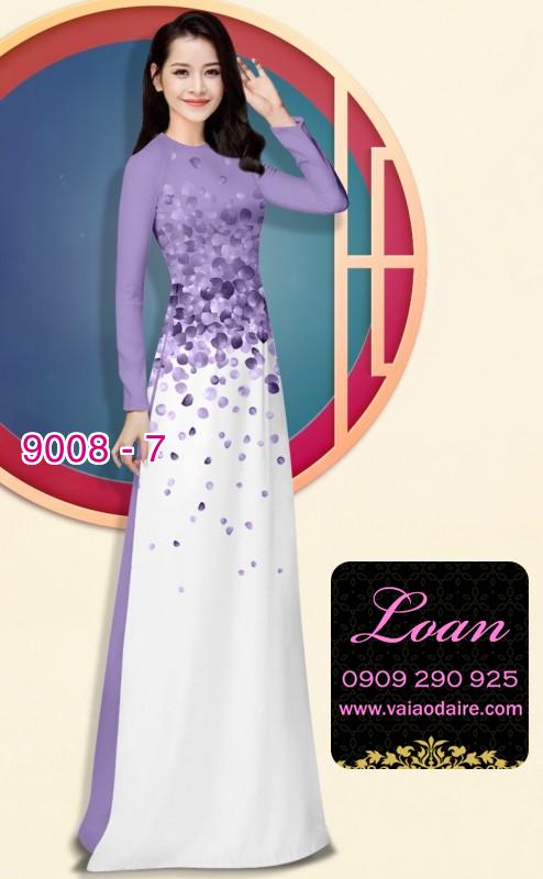 Vải áo dài hoa rơi