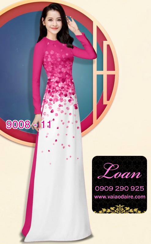 Vải áo dài hoa rơi