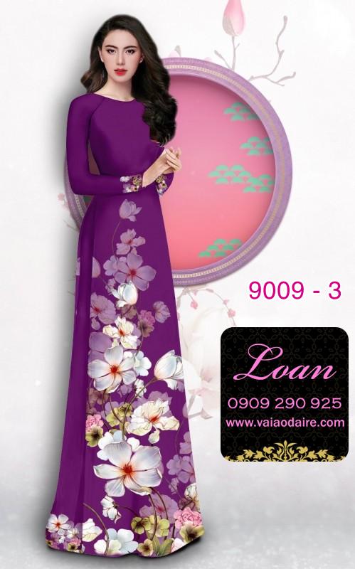 Vải áo dài hoa 3D