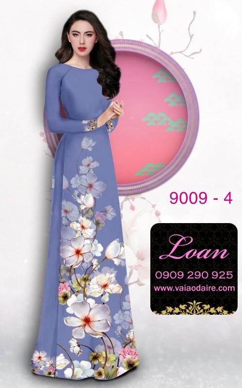 Vải áo dài hoa 3D