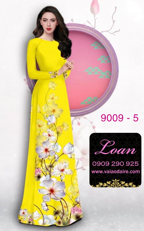 Vải áo dài hoa 3D