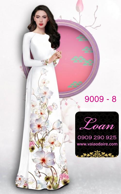 Vải áo dài hoa 3D