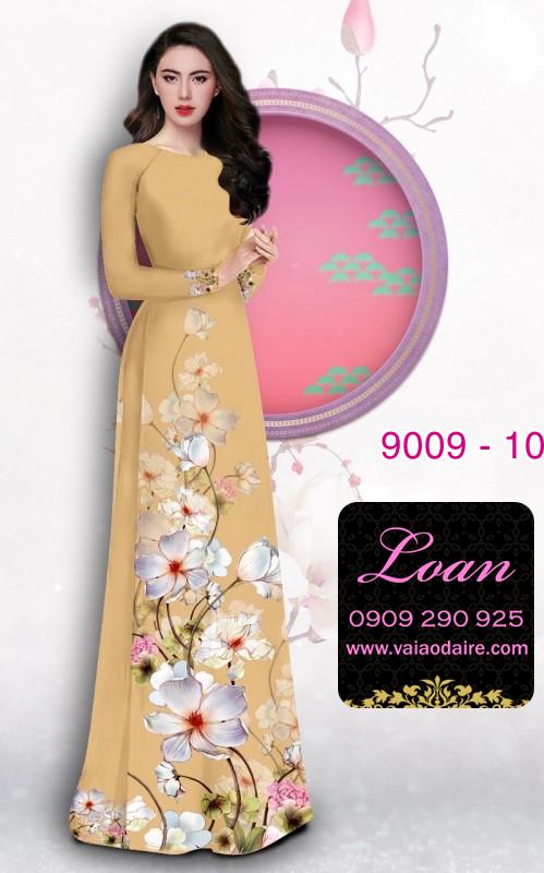 Vải áo dài hoa 3D
