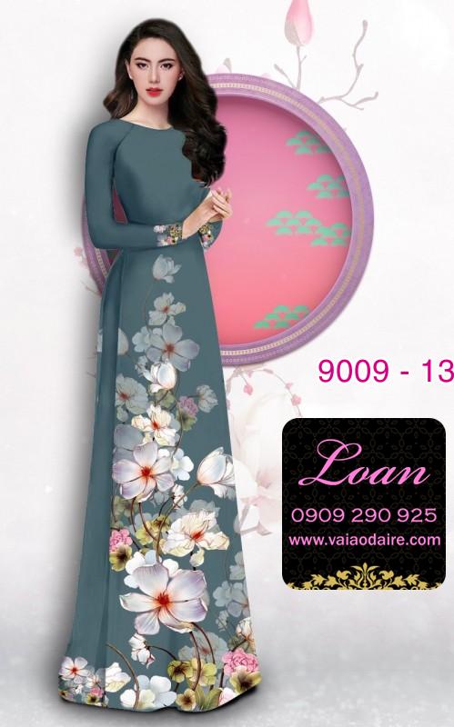 Vải áo dài hoa 3D
