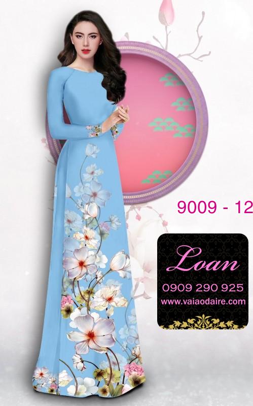 Vải áo dài hoa 3D