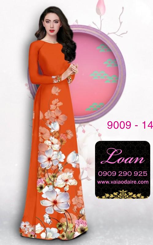 Vải áo dài hoa 3D
