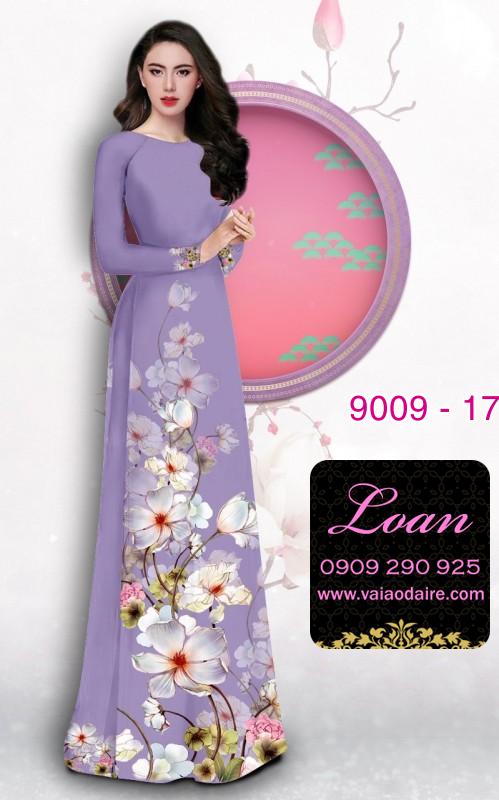 Vải áo dài hoa 3D