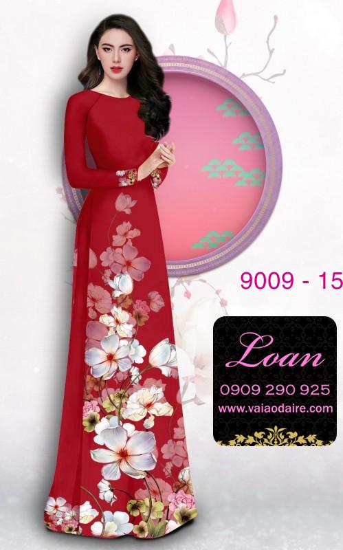 Vải áo dài hoa 3D