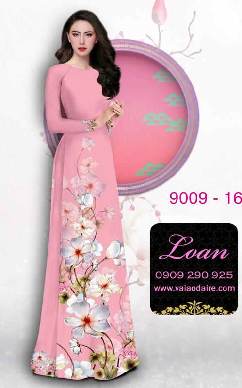 Vải áo dài hoa 3D