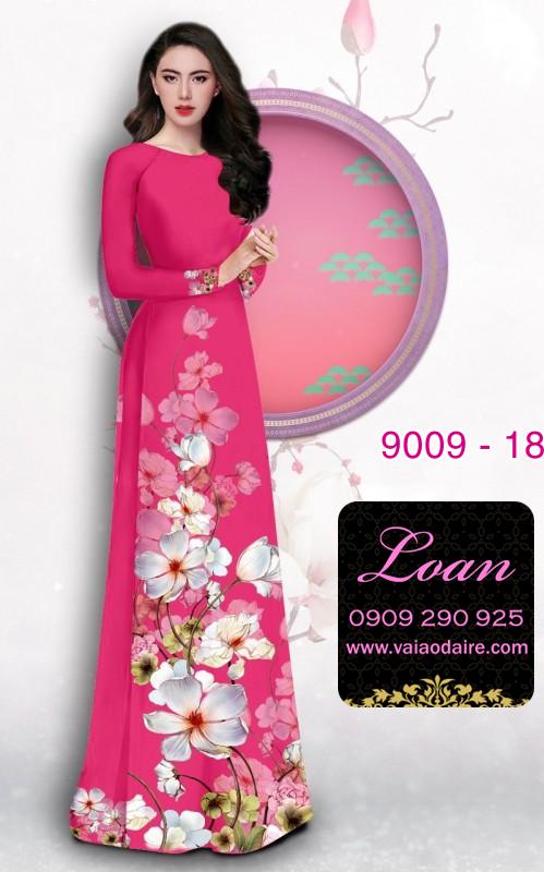 Vải áo dài hoa 3D