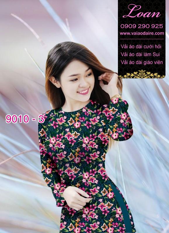 Vải áo dài hoa 3D