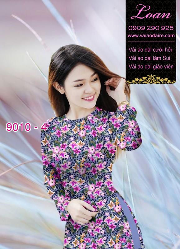 Vải áo dài hoa 3D