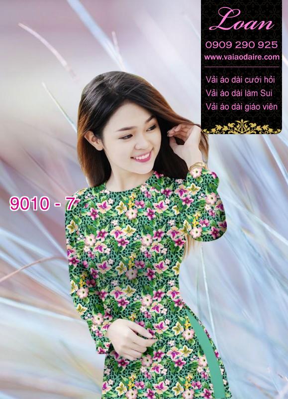 Vải áo dài hoa 3D