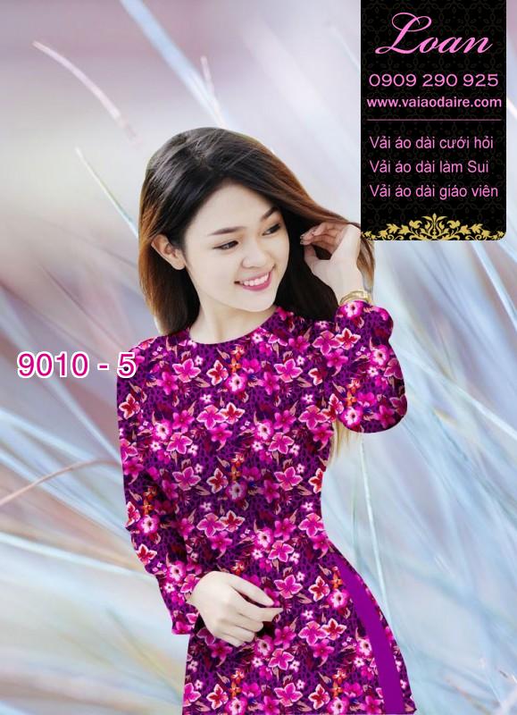 Vải áo dài hoa 3D