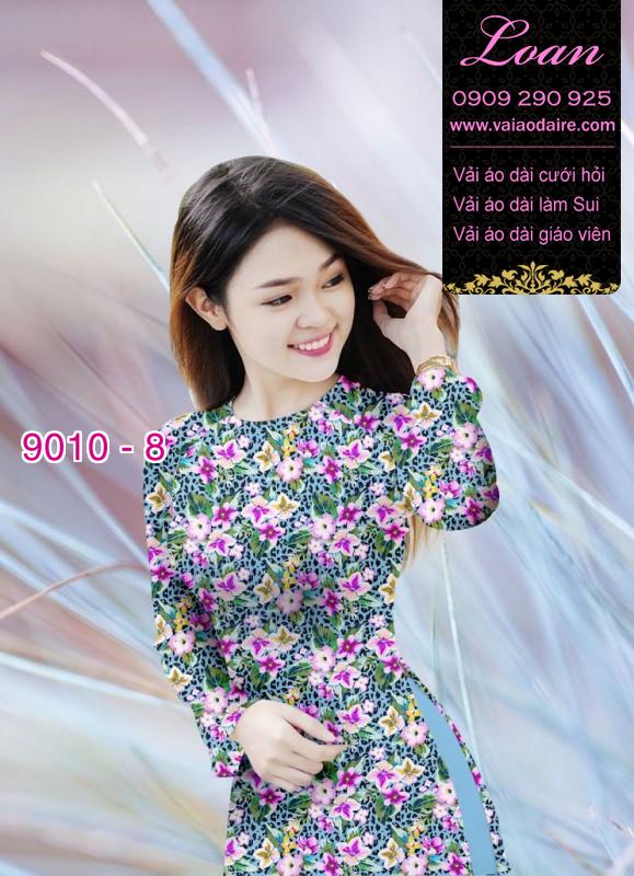 Vải áo dài hoa 3D