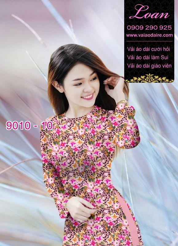 Vải áo dài hoa 3D