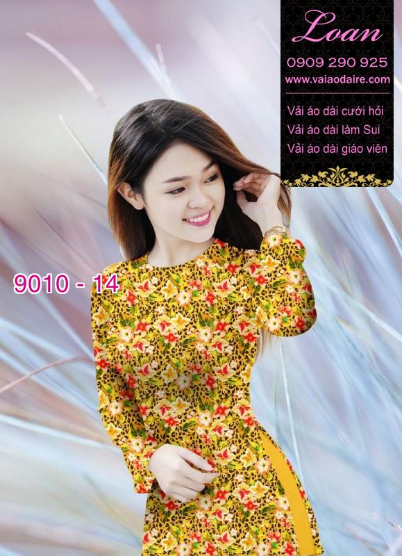 Vải áo dài hoa 3D