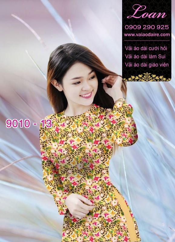 Vải áo dài hoa 3D