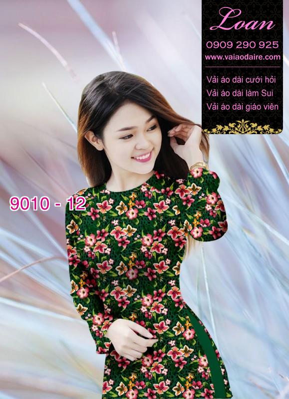 Vải áo dài hoa 3D