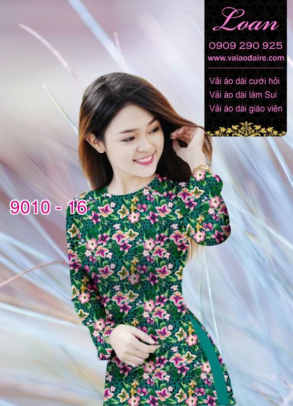Vải áo dài hoa 3D